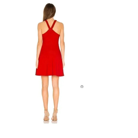 LIKELY Revolve Ashland Red Halter Neck Mini Dress Fit & Flare Size 6 - Picture 2 of 10